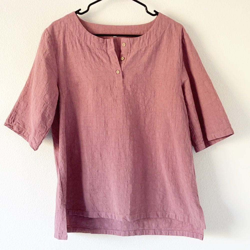 Minibee Women's Cotton Linen Blouse Cute Tunics Tops Shirt - Picture 9 of 10